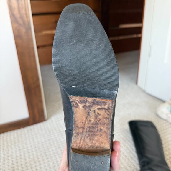 Manolo Blahnik Black Leather Tall Riding Boots – Made in Italy – Size 37.5 - Picture 13 of 16